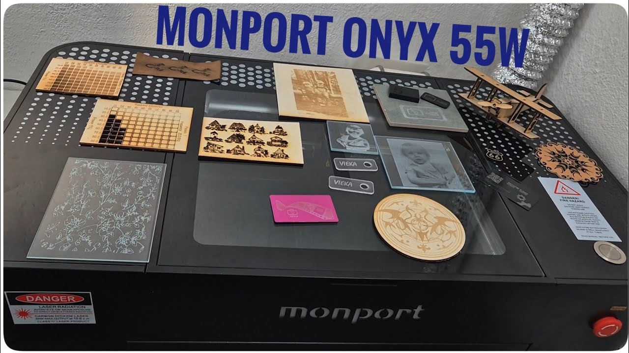 Jak grawerować profesjonalnie - MONPORT ONYX 55W 460mmx290mm, CO2, autofokus, kamera, konfiguracja