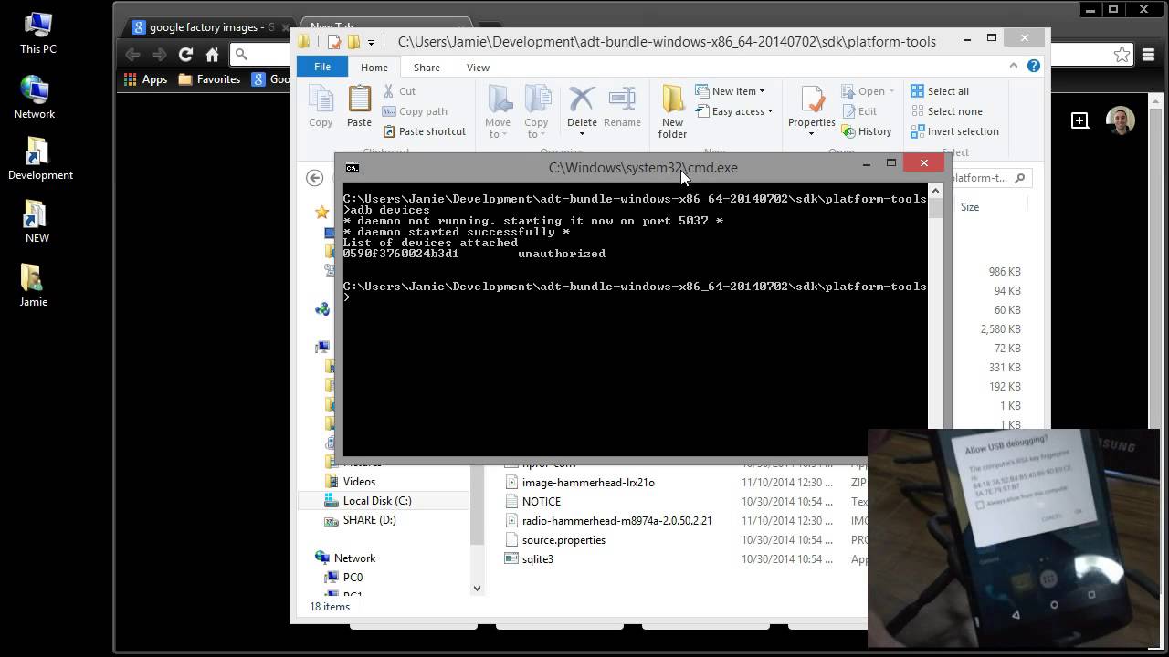 How To Install/Flash Android Lollipop Nexus Factory Image