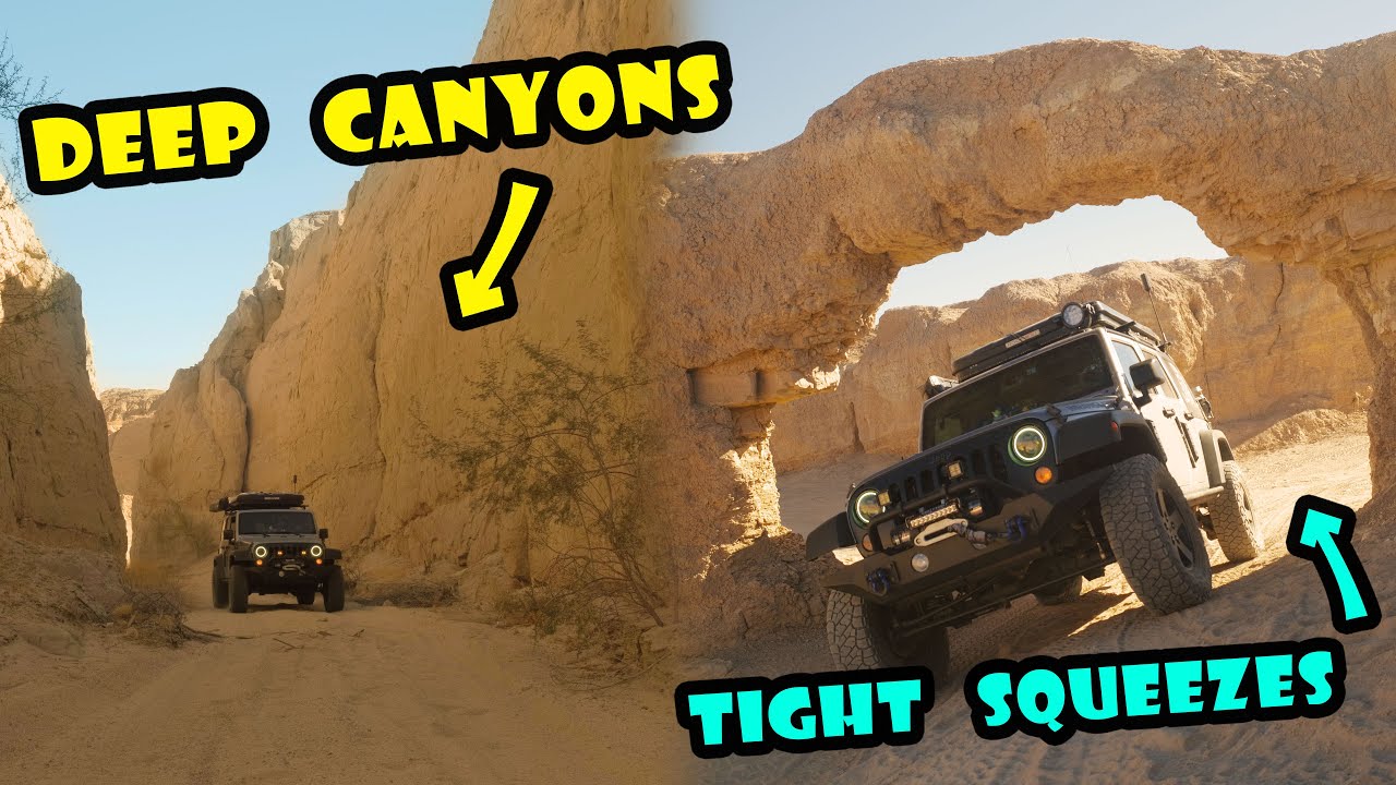 Jeep Deep into Ocotillo Wells, California - Mysterious Canyons, Tight Arches, and a Painted Desert