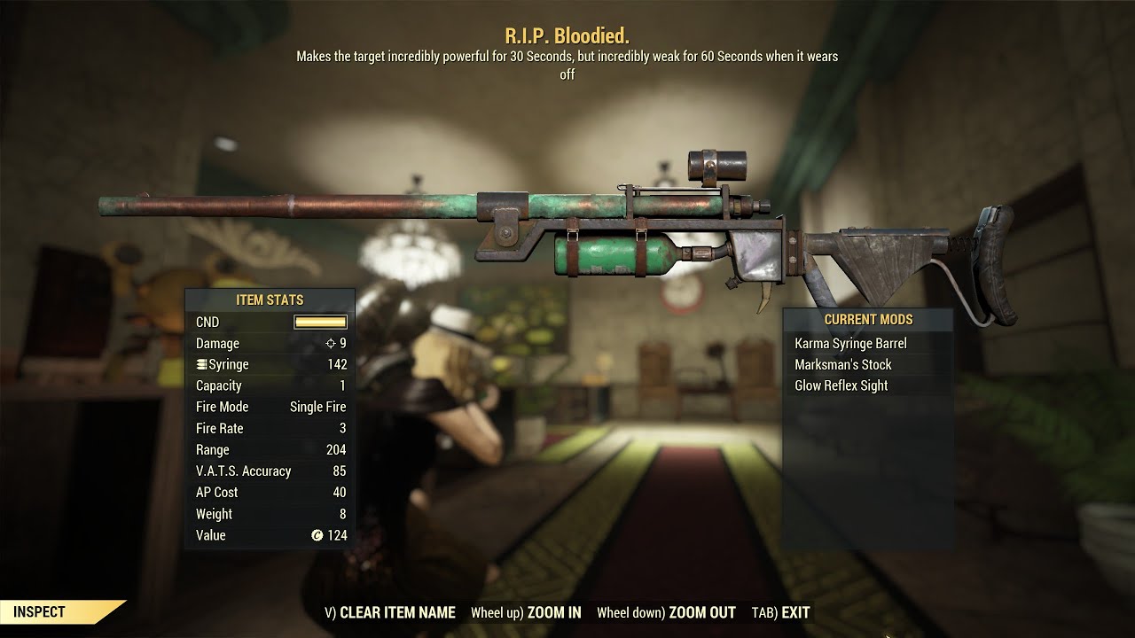Fallout 76: Bugged Syringer.