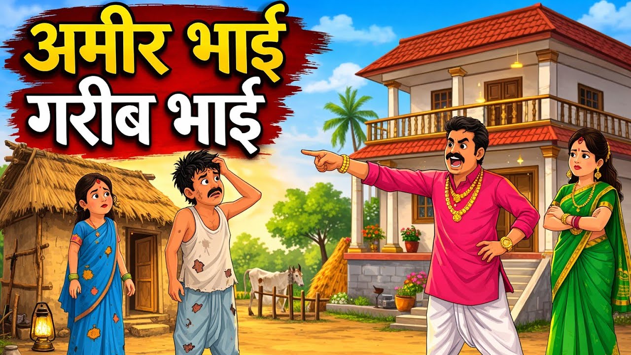 अमीर भाई, गरीब भाई lHindi Kahani| HindiCartoon I Moral Stories | Hindi Story | HindiKahaniya