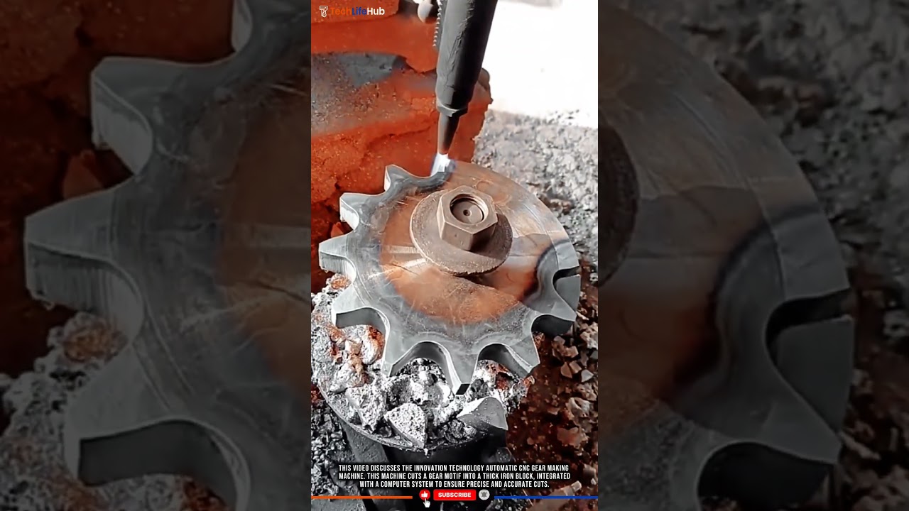 Innovation Technology Machining: Automated CNC Gear Maker, Precise & Accurate. #tech
