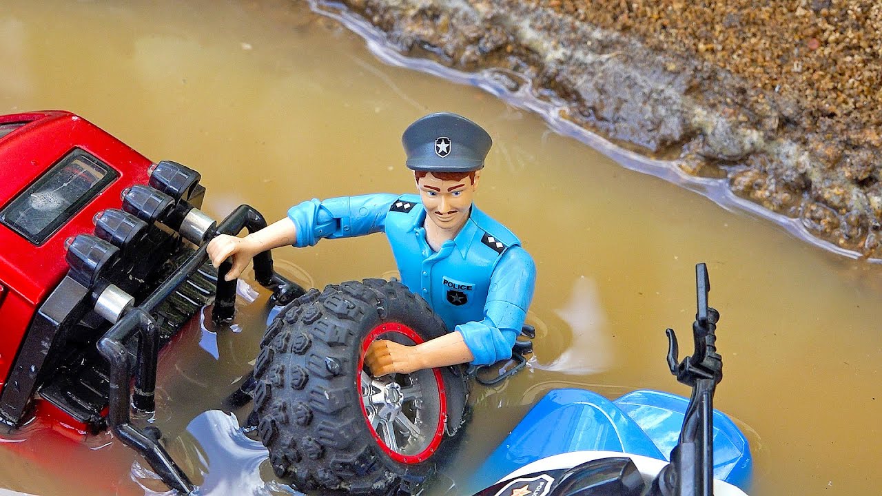 полицейская машина спасательный грузовик игрушка игра для детей Car Toy Rescue with Truck for Kids