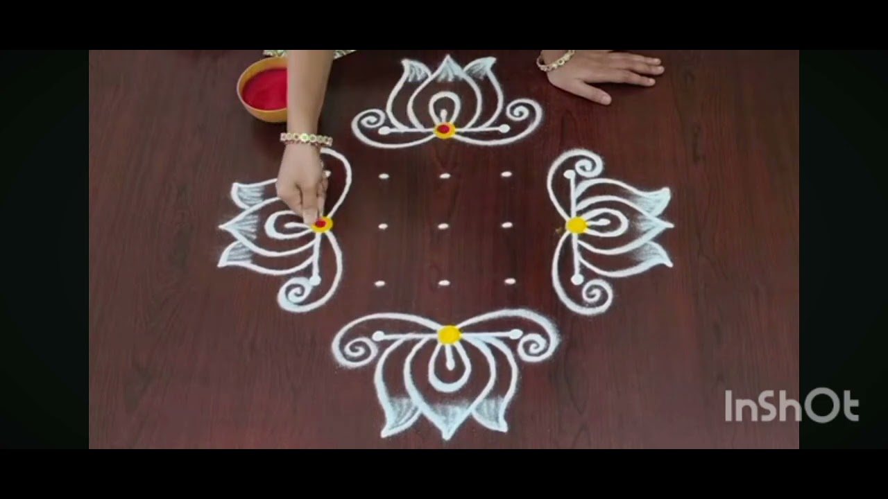 Easy modern rangoli #trending #rangoli #2025 #trendingshorts 