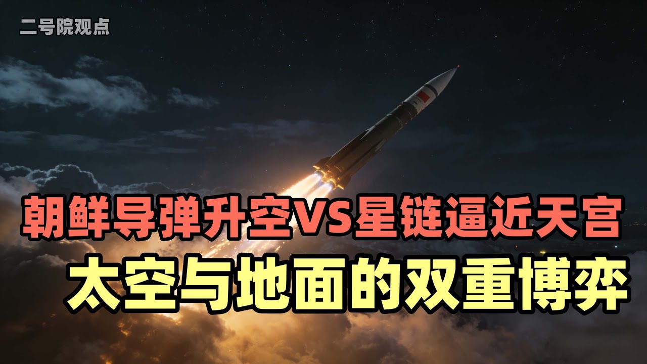 朝鲜导弹升空VS星链逼近天宫，太空与地面的双重博弈