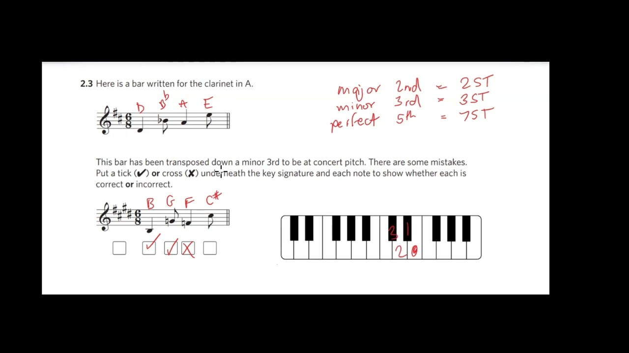 GRADE 5 MUSIC THEORY EXPLAINED - Transposing