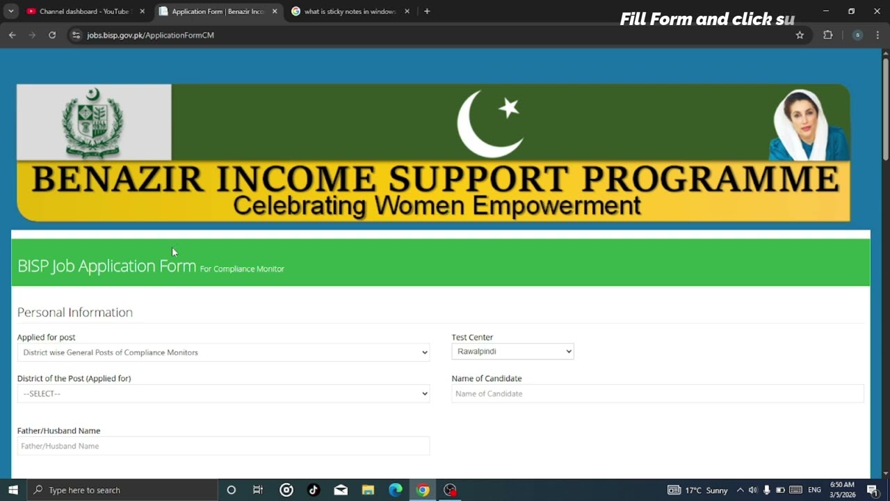 How to Apply For Benazir Income Support Programme BISP Jobs 2026