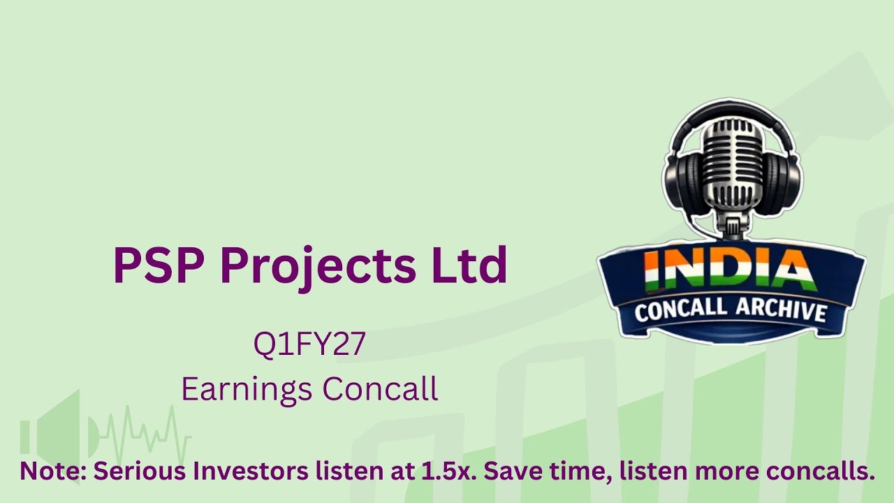 PSP Projects Ltd | Q1FY27 Earnings Concall
