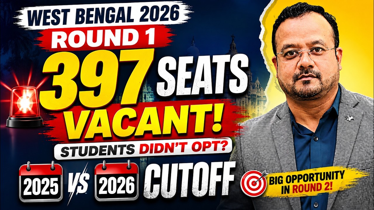 West Bengal NEET UG 2026 Round 1 Result 397 MBBS Seats Vacant!  2025 vs 2026 Cutoff Comparison