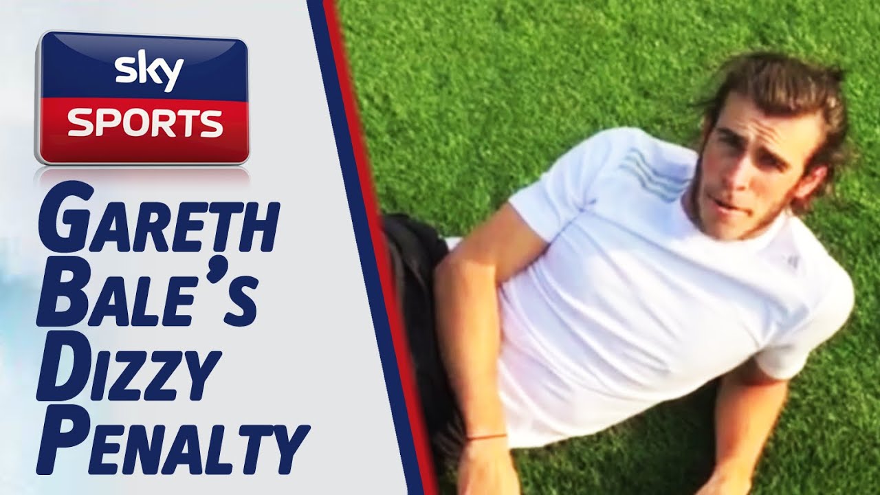 Gareth Bale takes a Dizzy Penalty for #dizzygoals