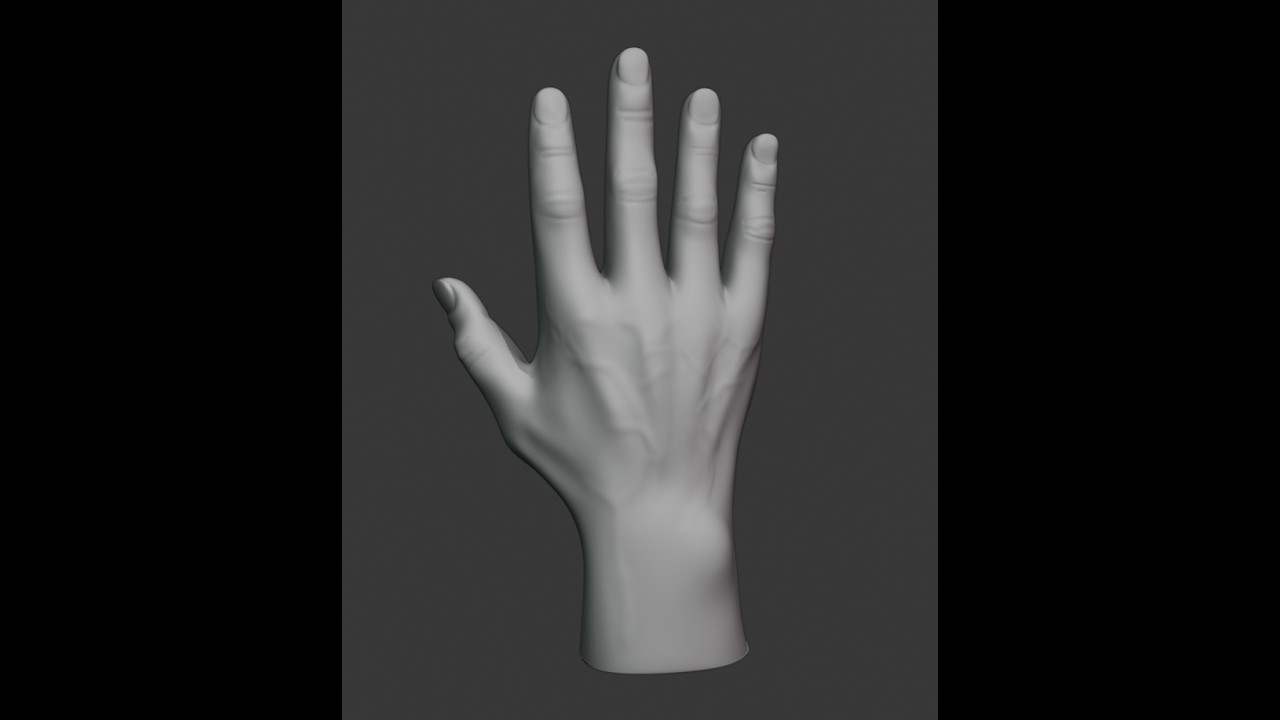 Hand sculpting in Blender