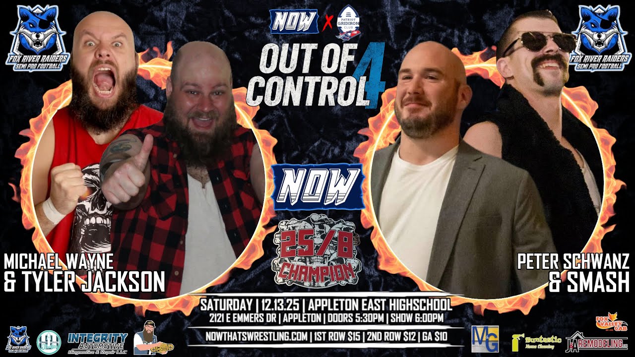 Michael Wayne & Tyler Jackson vs. Smash (c) & Peter Schwanz | 25/8 & Company | OOC4 | 12-13-2025