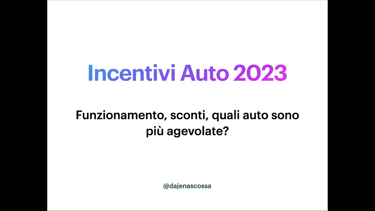 Incentivi Auto 2023