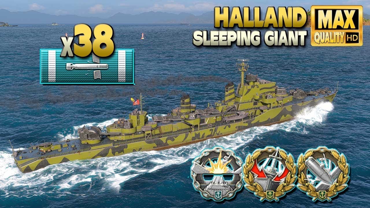 Эсминец Halland: торпеды со скоростью 95 узлов, на этот раз слишком медленные^^ - World of Warships