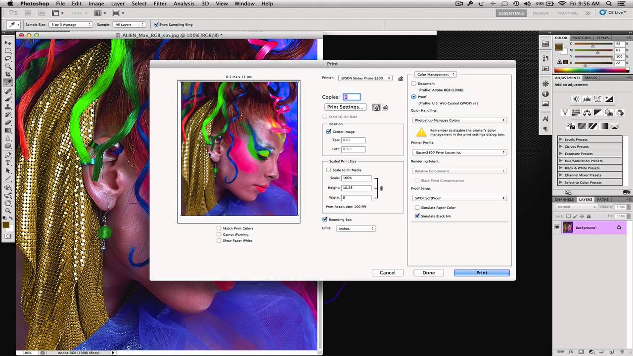 RGB Proofing and matching to a CMYK Proof
