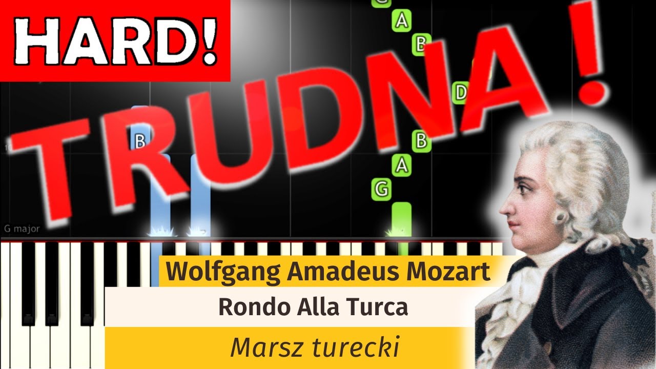 🎹 Marsz Turecki (Rondo Alla Turca, W. A. Mozart) - Piano Tutorial (TRUDNA! wersja) 🎵 NUTY W OPISIE 🎼