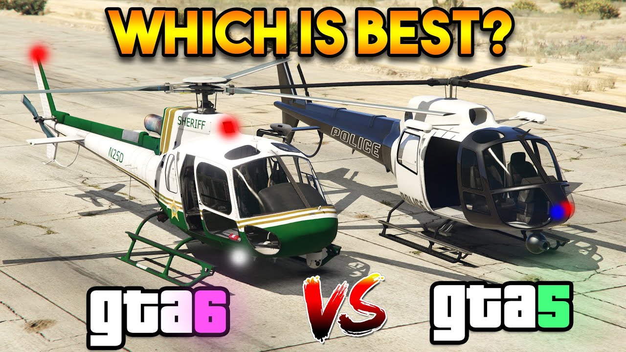 GTA 6 VS GTA 5 : POLICE HELICOPTER (WHICH IS BEST?)