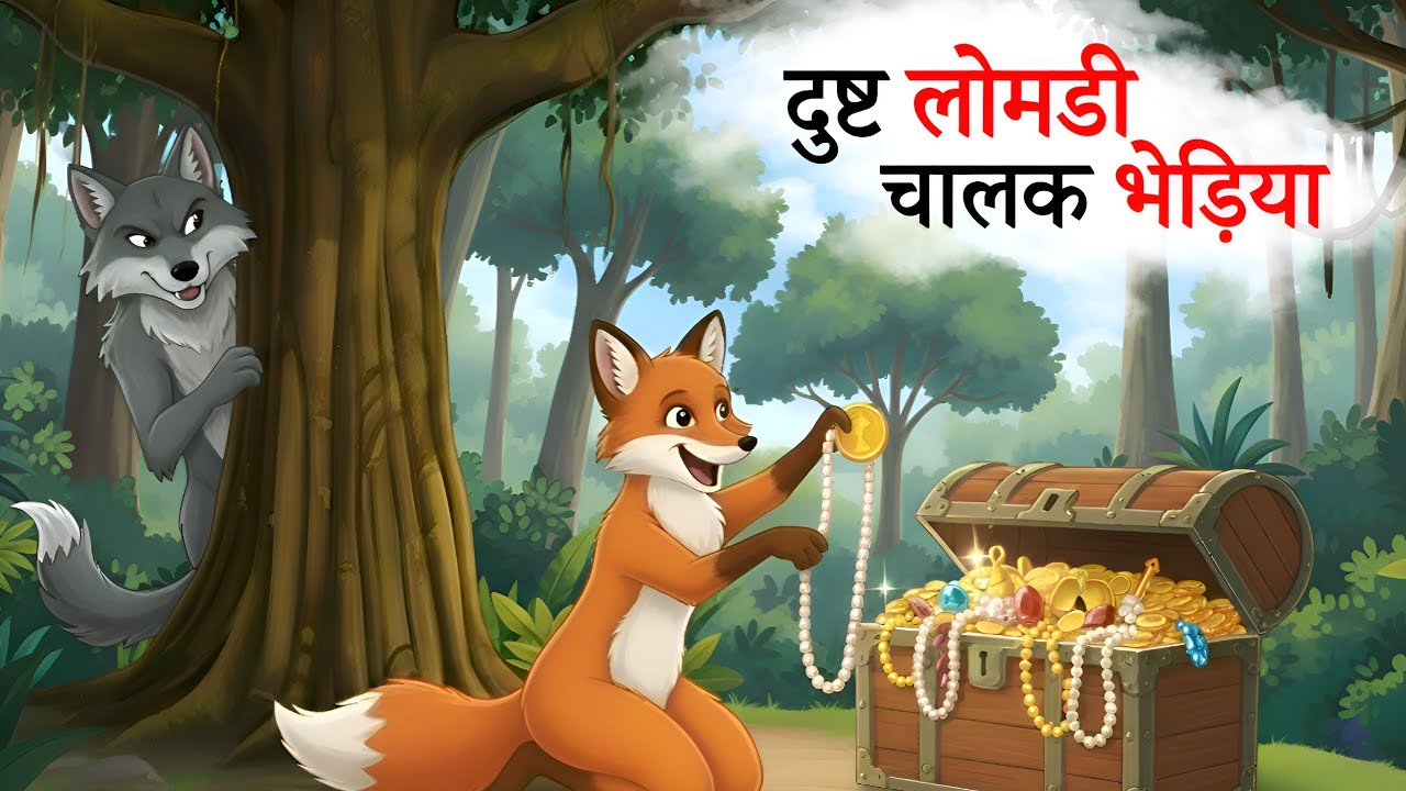 दुष्ट लोमड़ी और चालक भेड़िया | Dusht Lomdee Aur Chalak Bhediya | Animal Story | Hindi Kahaniya |