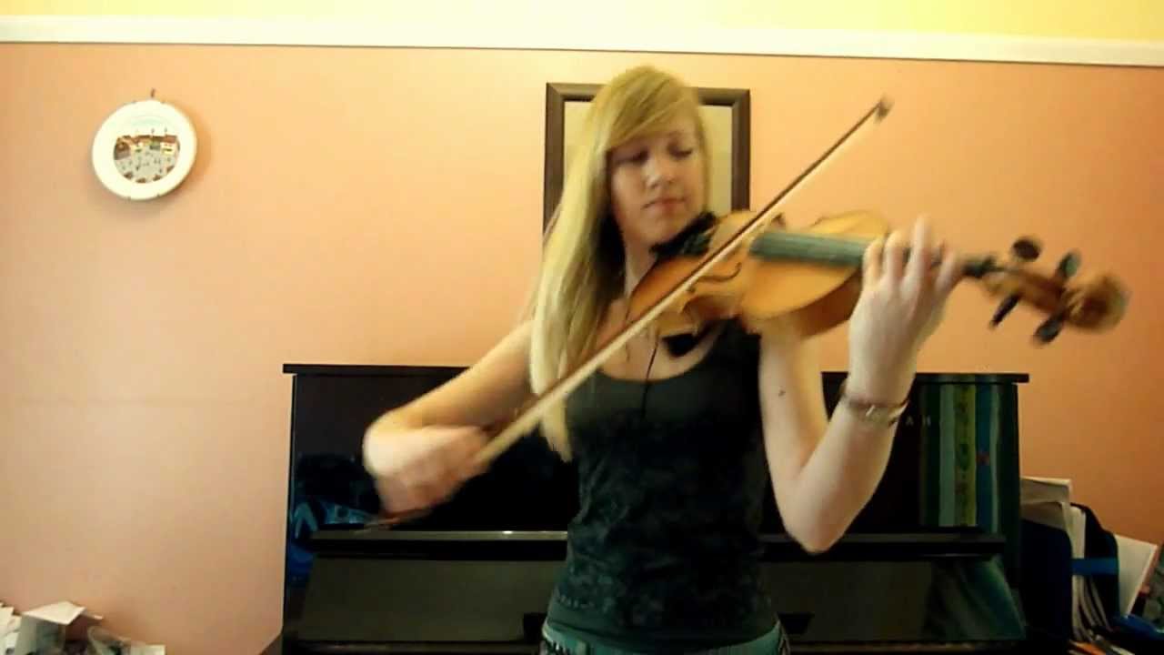 Lara plays the 'Halo' theme on violin