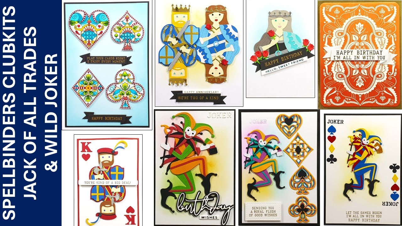Spellbinders Jack of All Trades and Wild Joker | Playing Cards | Poker cards | Hot Foil | Die Cut