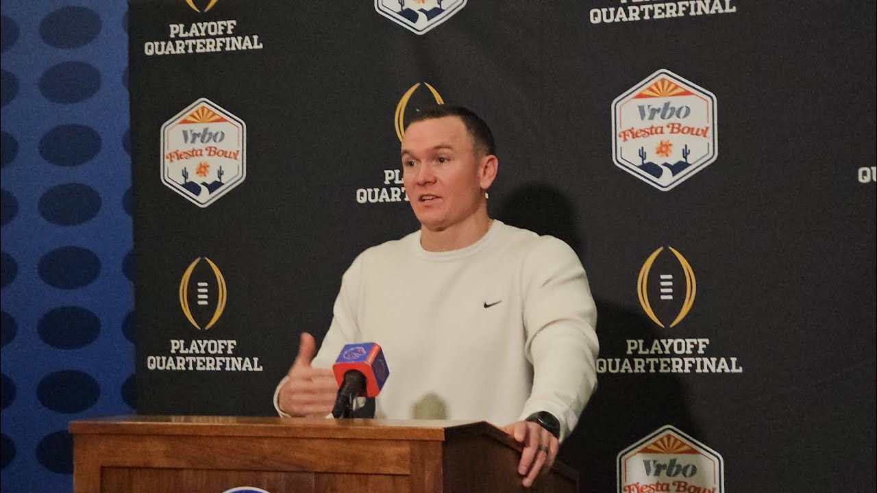 Boise State Head Coach Spencer Danielson spoke to the media ahead of The Fiesta Bowl