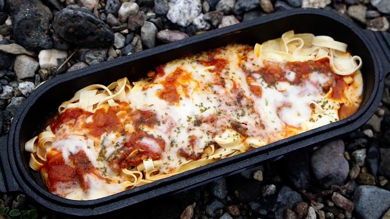 A River Runs Through It : Ignition coal & Microcapsule Dutch oven Cooking, tofu cheese gratin
