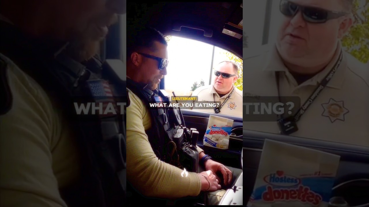 Lieutenant Catches COPS eating DONUTS😂