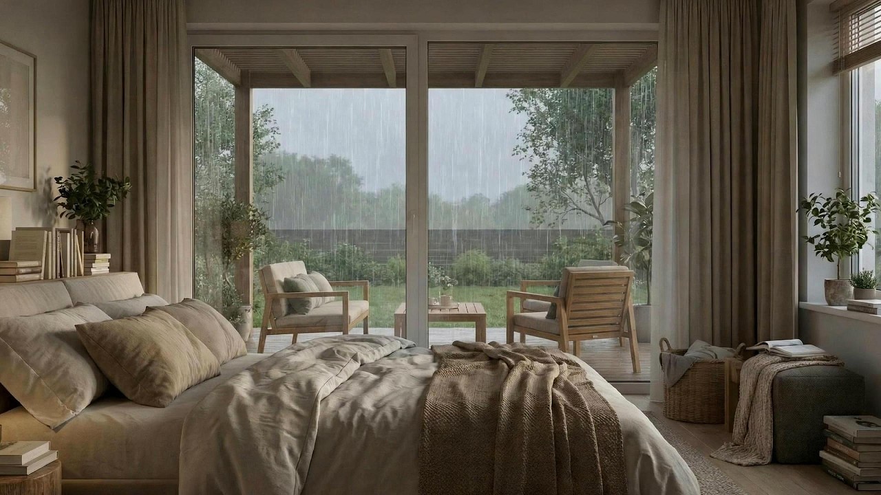 Sleep and Relax to Rain Outside the Bedroom Window