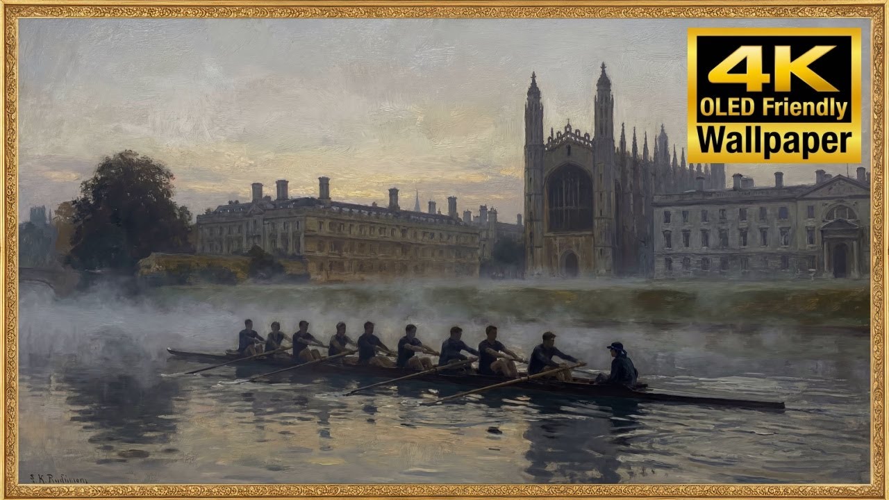 4K TV Art - Morning Rowing Crew - Dark Academia