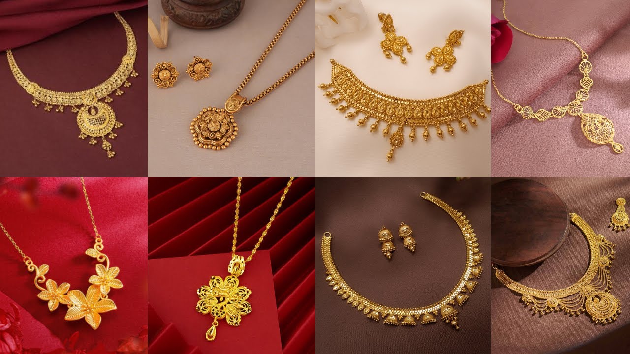 Latest Simple & Beautiful Gold Necklace Design Ideas 2025/Cute Gold Pendant Collection/Gold necklace