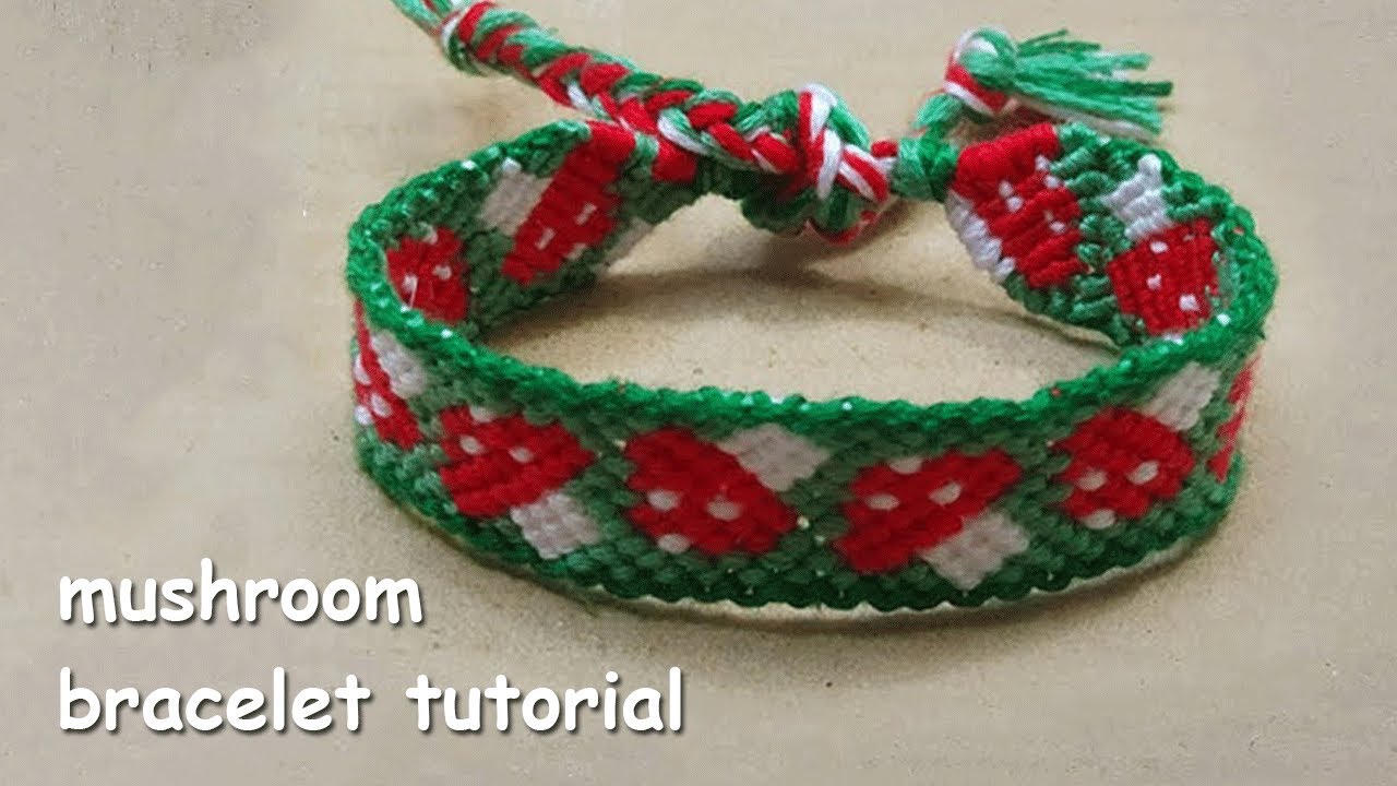 How to make mushroom bracelet || yarnuelle