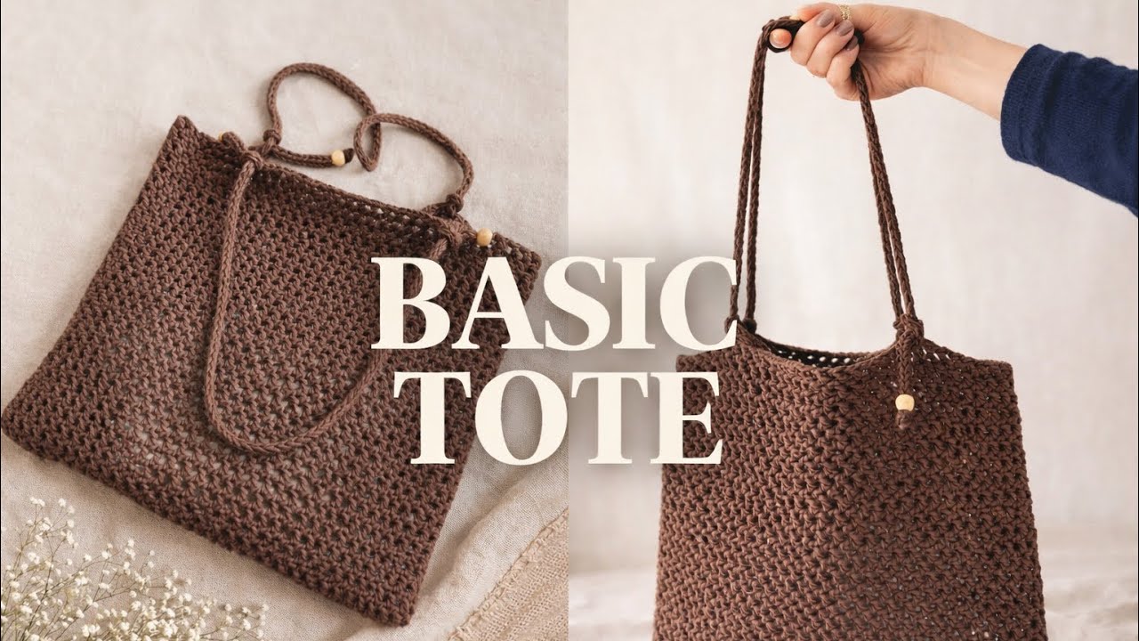 BASİC TOTE | ÇOK KOLAY KAFES ÇANTA YAPIMI | TIĞ İŞİ