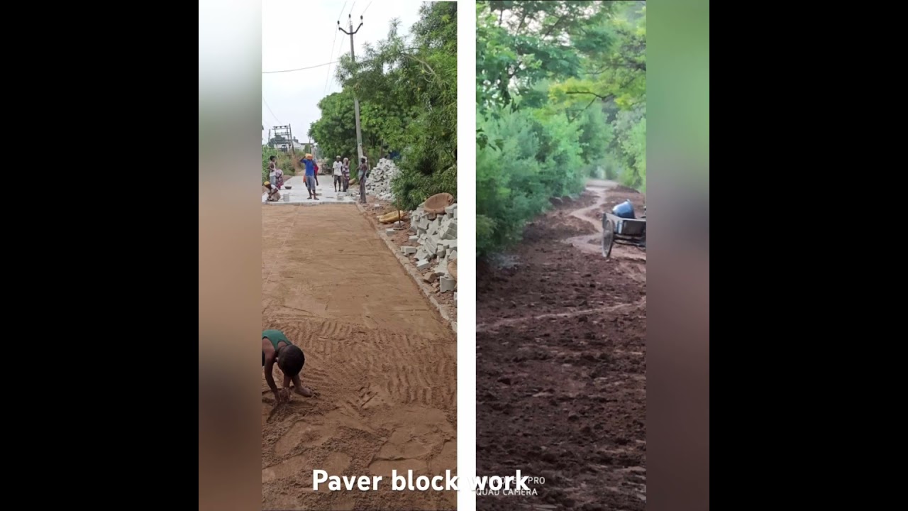 Paver block work     Water bound with 8/10 tonne roller.   #engineering #civilengineering