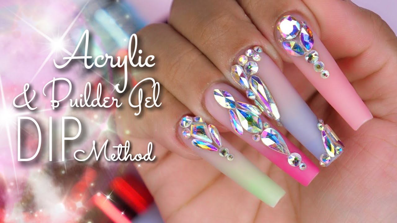 How To: Acrylic & Builder Gel Nails DIP Method | Builder Gel Nails Tutorial | Easy 123 Nails