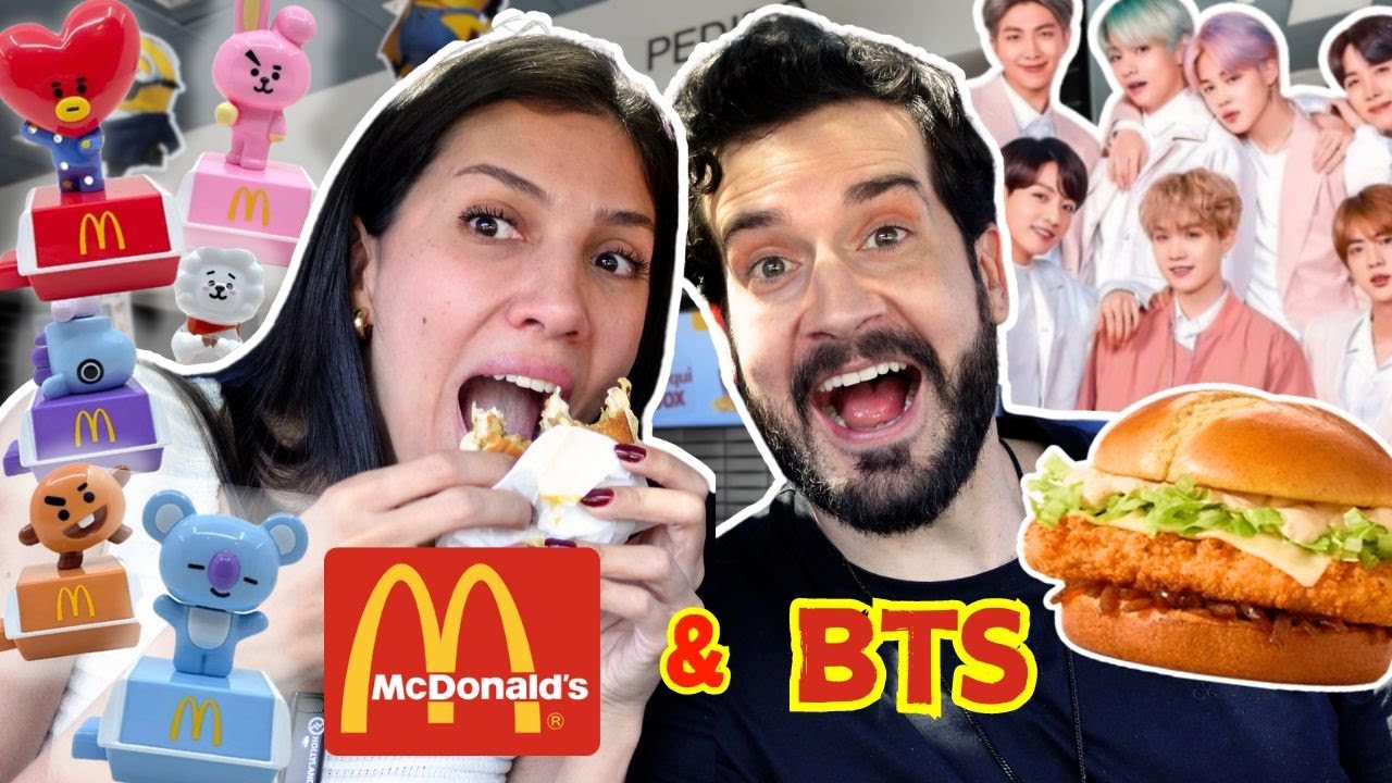 PROVANDO as NOVIDADES do MC DONALDS BTS KPOP e MINIONS