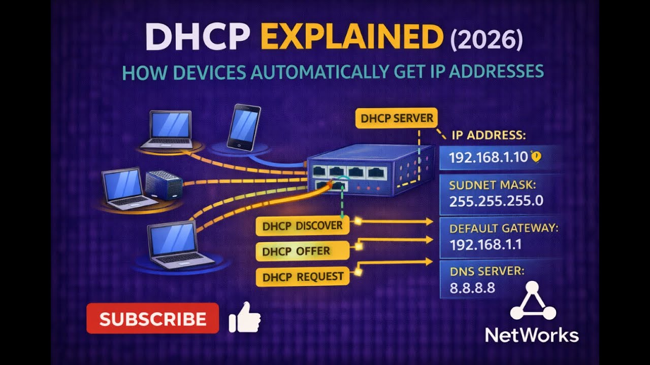 DHCP Explained (2026) – How Devices Automatically Get IP Addresses