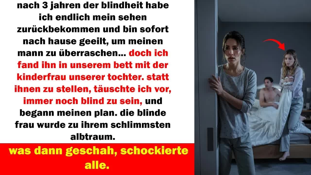 frau nach 3 jahren blindheit zurück – zuhause entdeckt sie ihren mann mit der nanny und plant ra