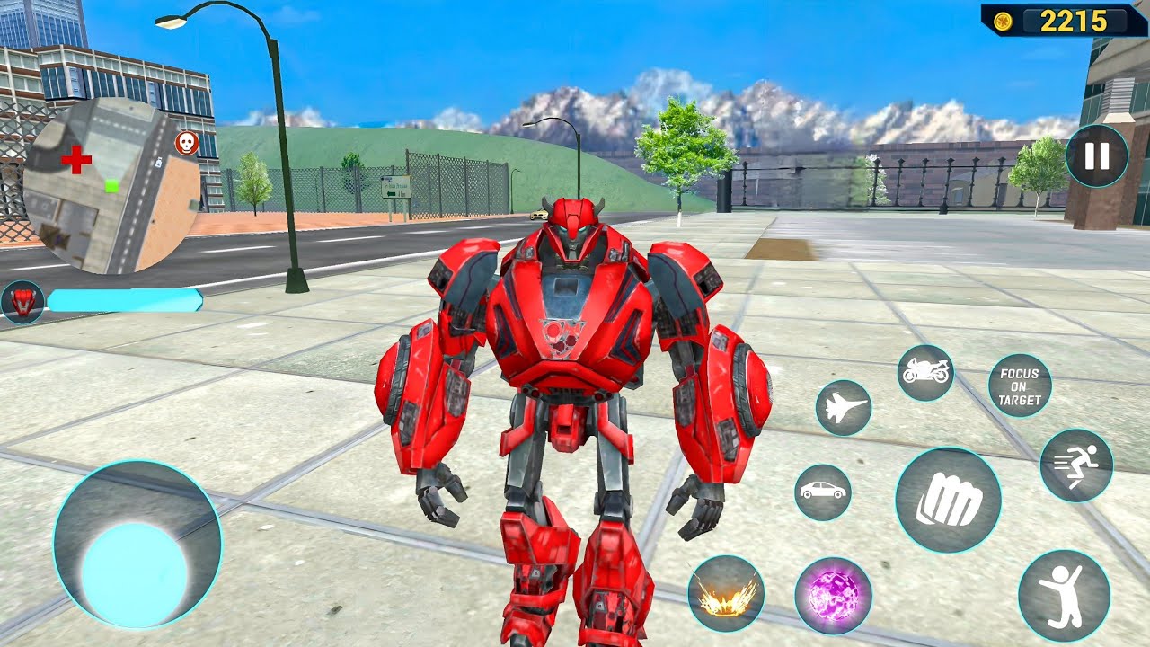 Mega Red Megatron Robot Jet Car Bike Transformation Fighting Game 2020 - Android Gameplay