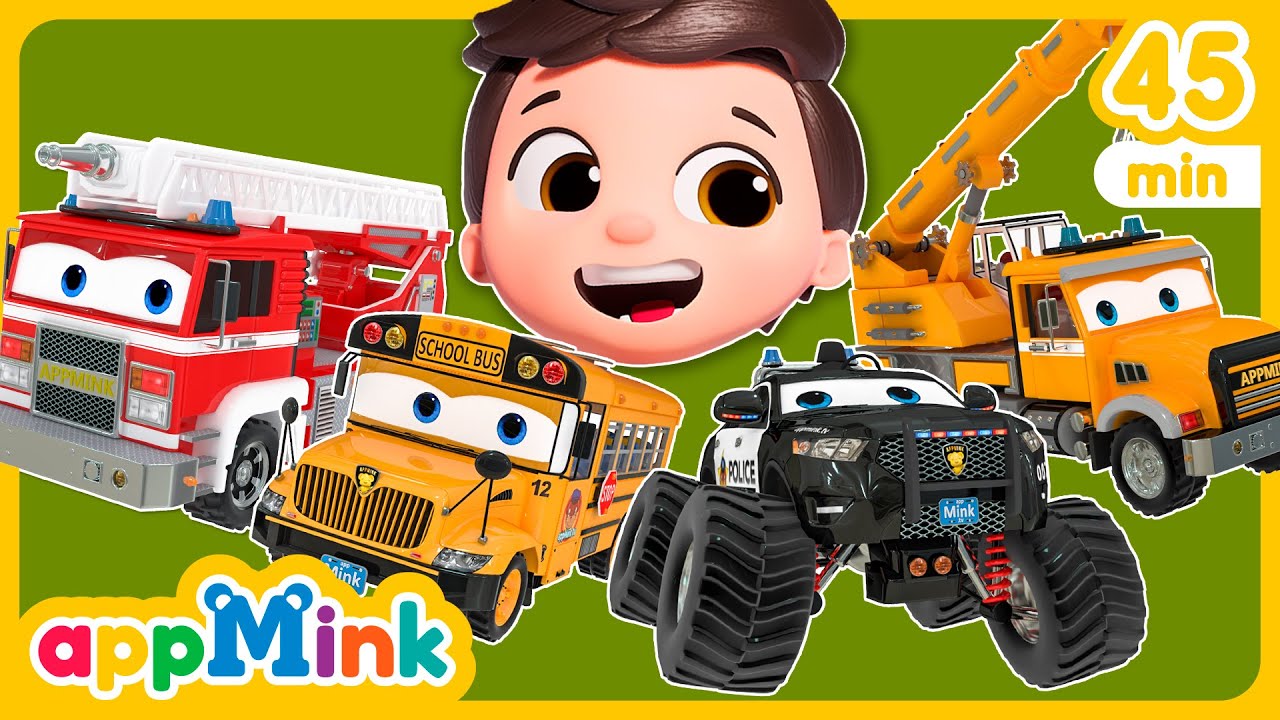 🚗🎶 Little Aaron Had a Truck👦🚚 Vehicles Adventures!🏎️✨ #appmink #nurseryrhymes #kidssong