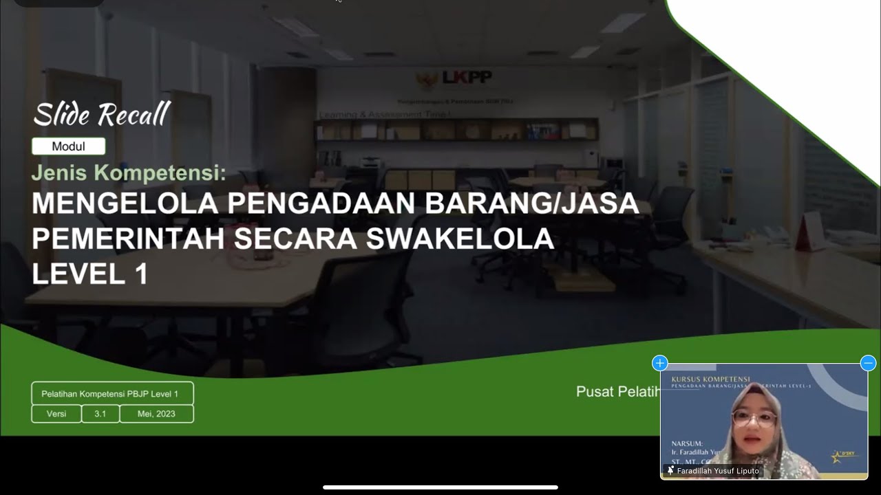 Kompetensi Pengadaan Barang/Jasa Pemerintah melaui Swakelola