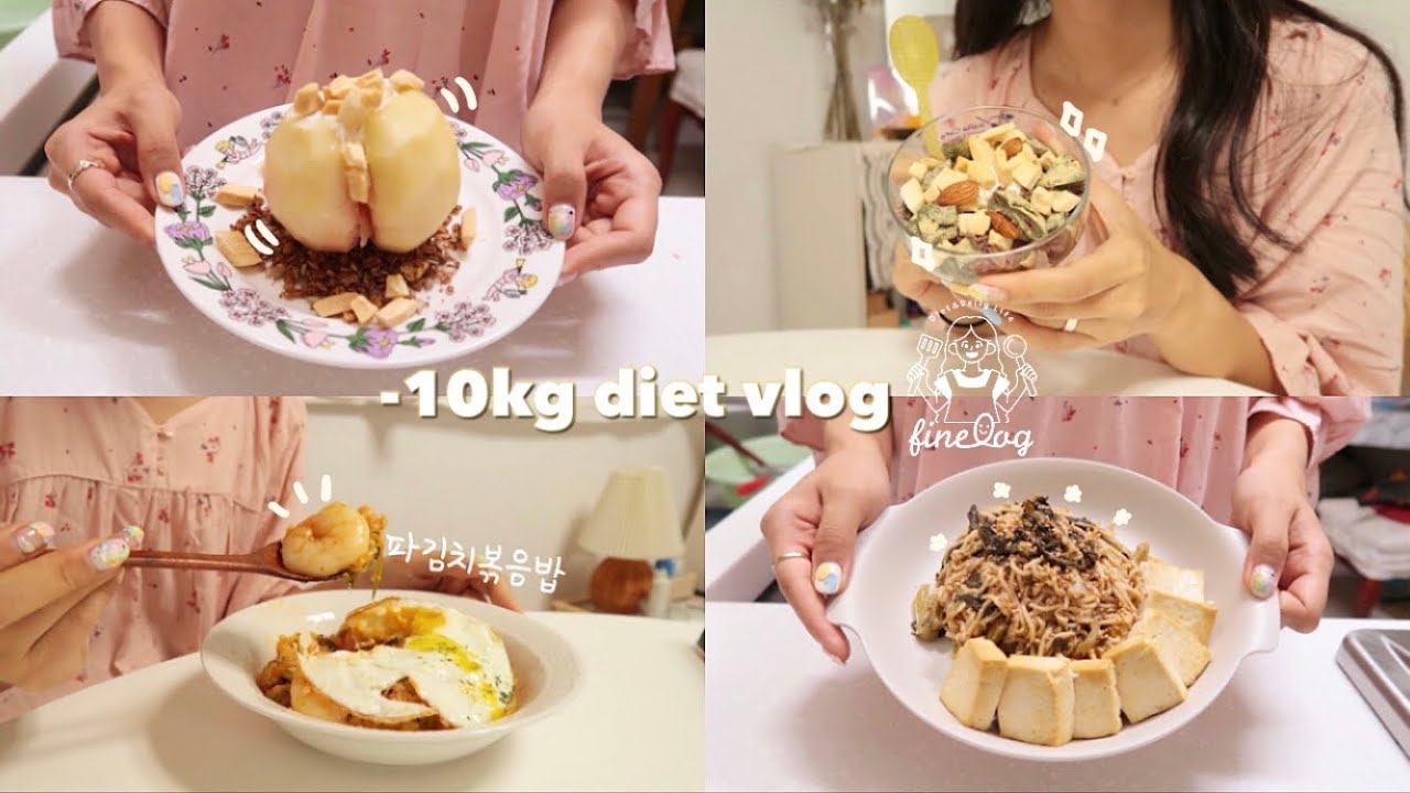 SUB)🍑 맛있고 지속가능한 다이어트식단 요리브이로그(그릭복숭아,시래기간장국수,쑥떡요거트볼,새우볶음밥)mukbang|간헐적단식|food vlog|다이어트 레시피|slow diet