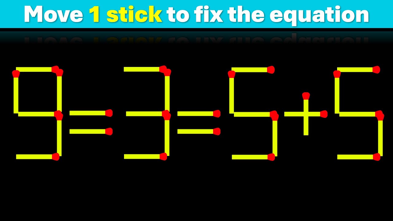 Can You Move Just One STICK to Fix This Tricky Equation?