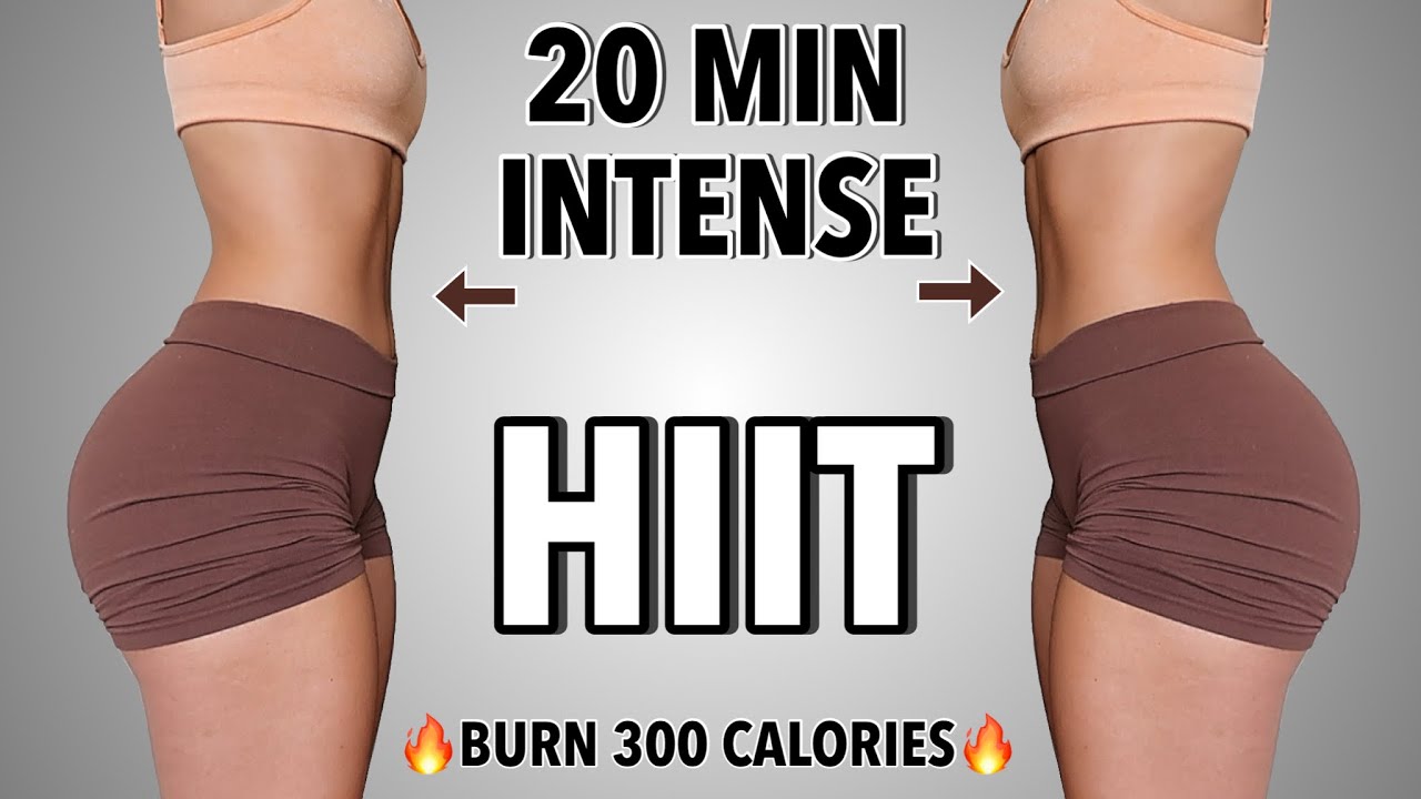 20 MIN INTENSE HIIT CARDIO - Burn 300 Calories - No Repeats, No Equipment - Full Body Fat Burn