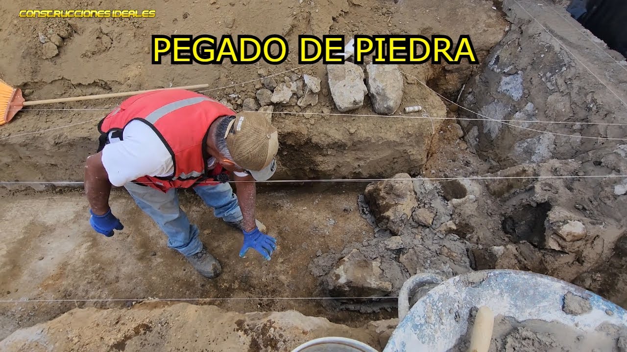Como hacer el Pegado de Piedra para una Cimentación | Ep 1 | CONSTRUCCIONES IDEALES