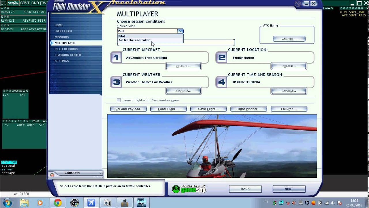 Vídeo Aula Configuração Flight Simulator e Fsinn e Obtendo Fusão Tower Euroscope