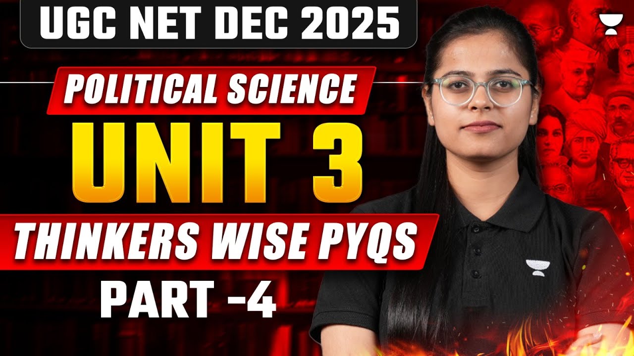 PYQs( Part-4) Unit - 3 Indian Political Thoughts | UGC NET Political Science  | By Poorti Ma'am