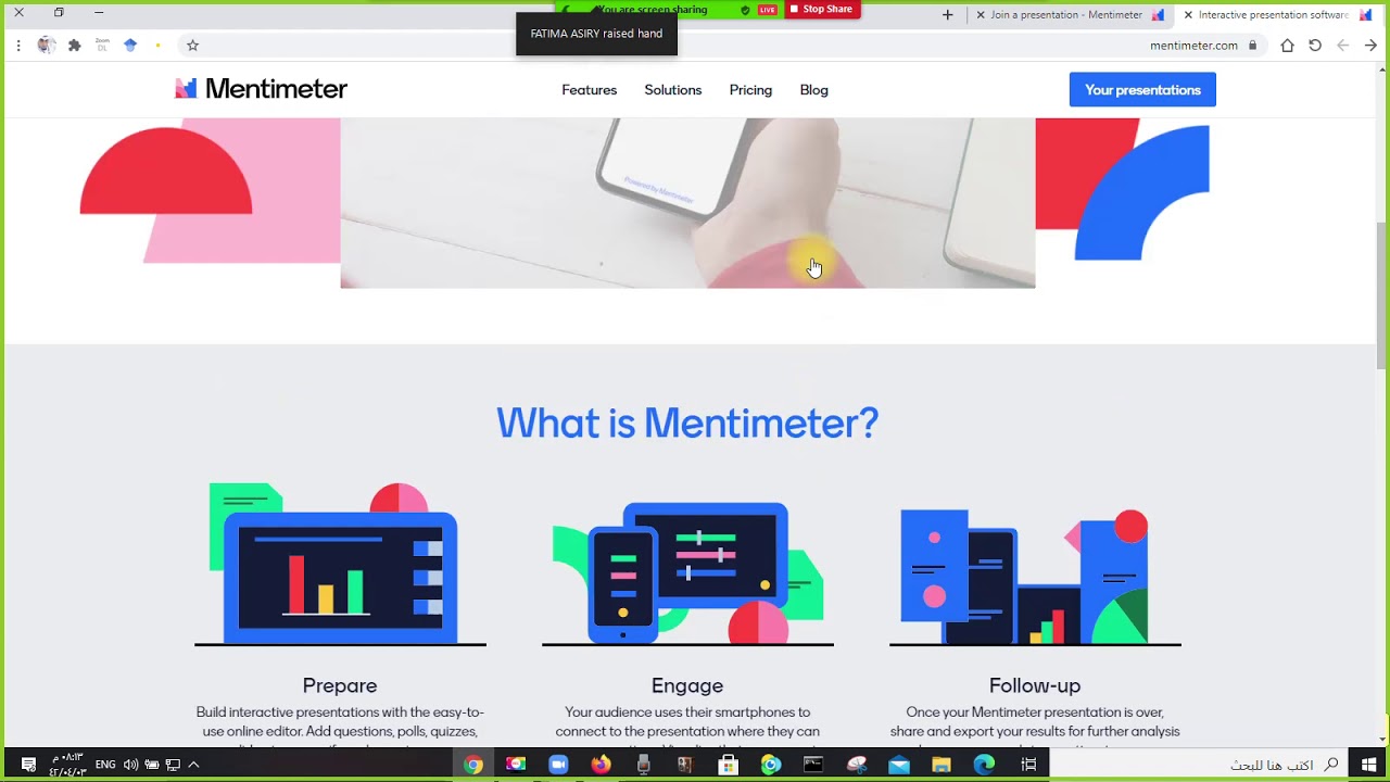شرح مصنة mentimeter لانشاء مسابقات ، اسئلة ، تصويت تفاعلي