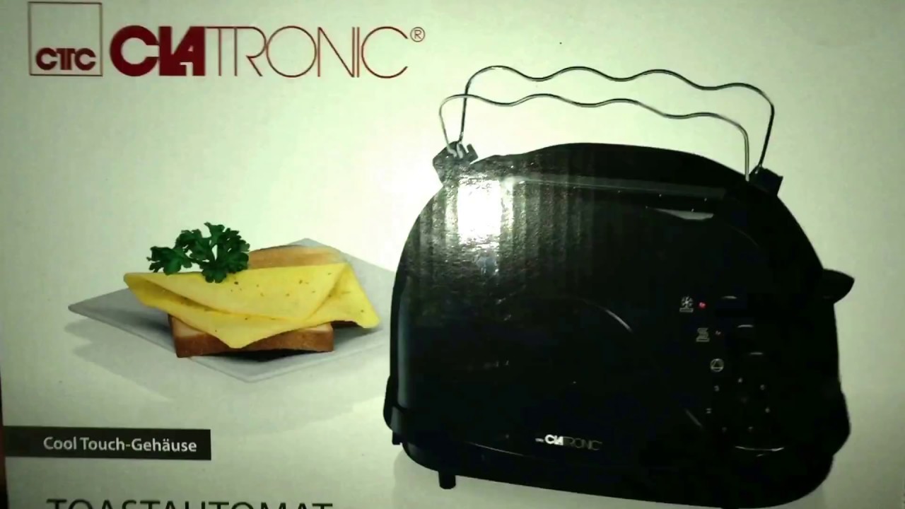 Clatronic TA 3565 2 Scheiben-Toaster, schwarz unboxing und Anleitung
