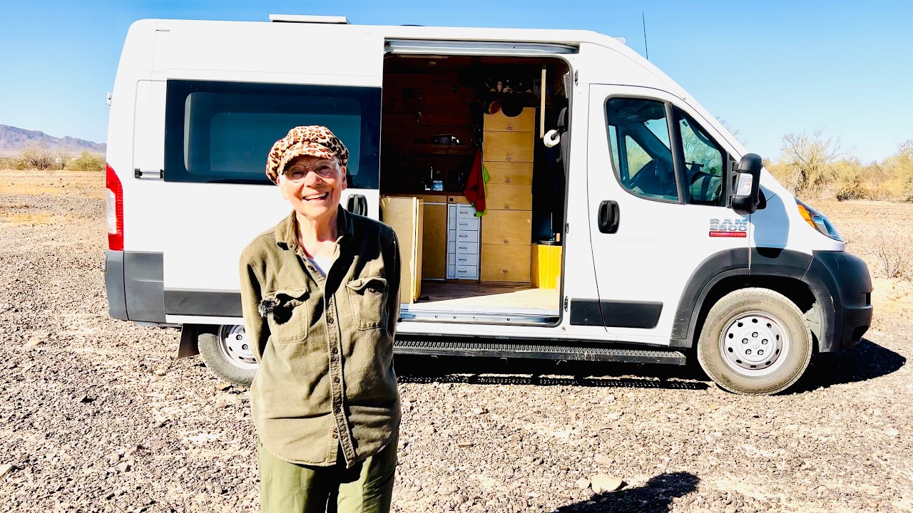 In Her 80s She Built This Promaster Herself &mdash; and Van Life Helped Her Ditch Her Cane