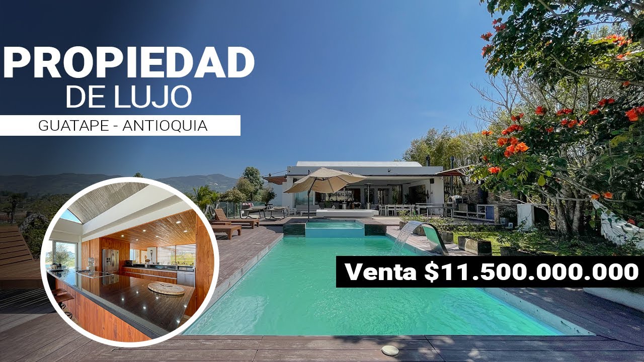 Esta casa DE LUJO cuenta con la MEJOR VISTA al embalse y piedra del peñol.